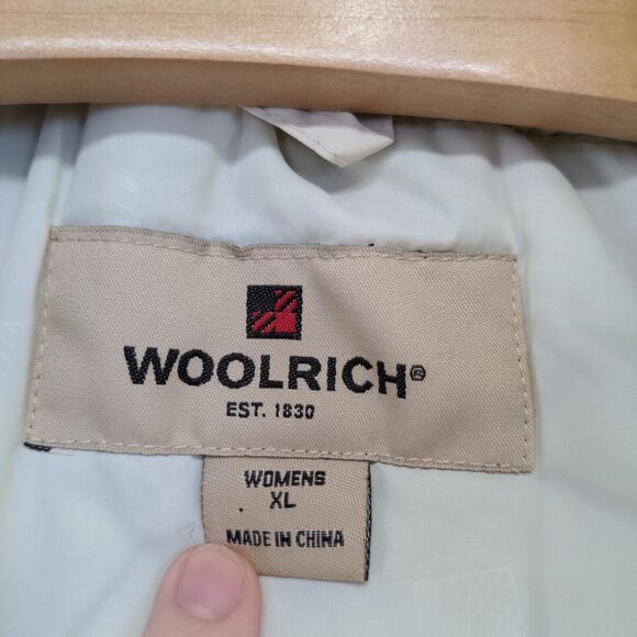 Woolrich Women's Wool Blend Knit Jacket Tan Oatmeal XL Zipped Pockets - Picture 4 of 14